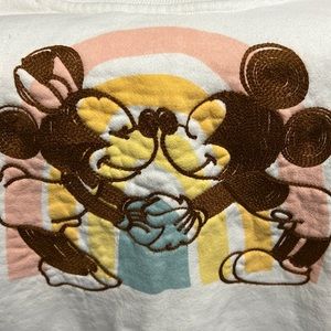 Disney Minnie and Mickey white sweater